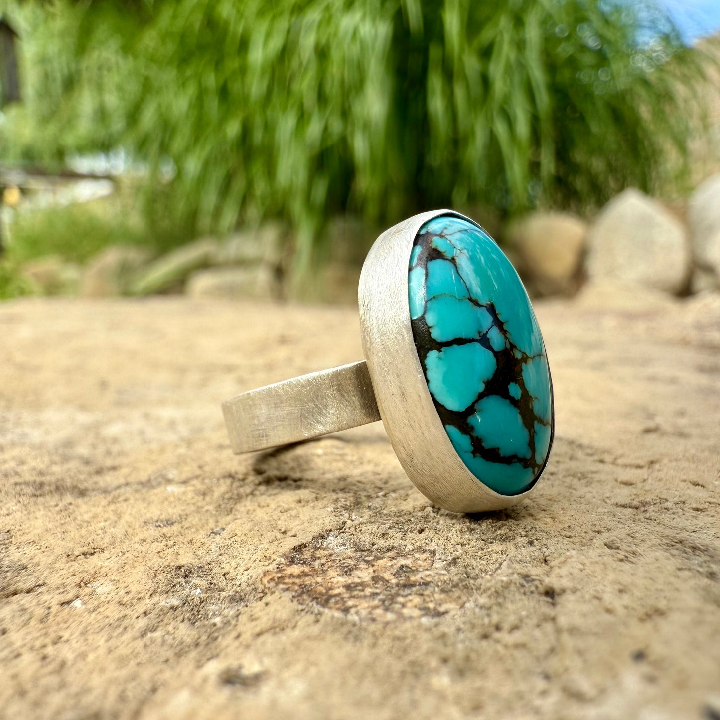 Blue Spiderweb Qingu Ring size 5.75