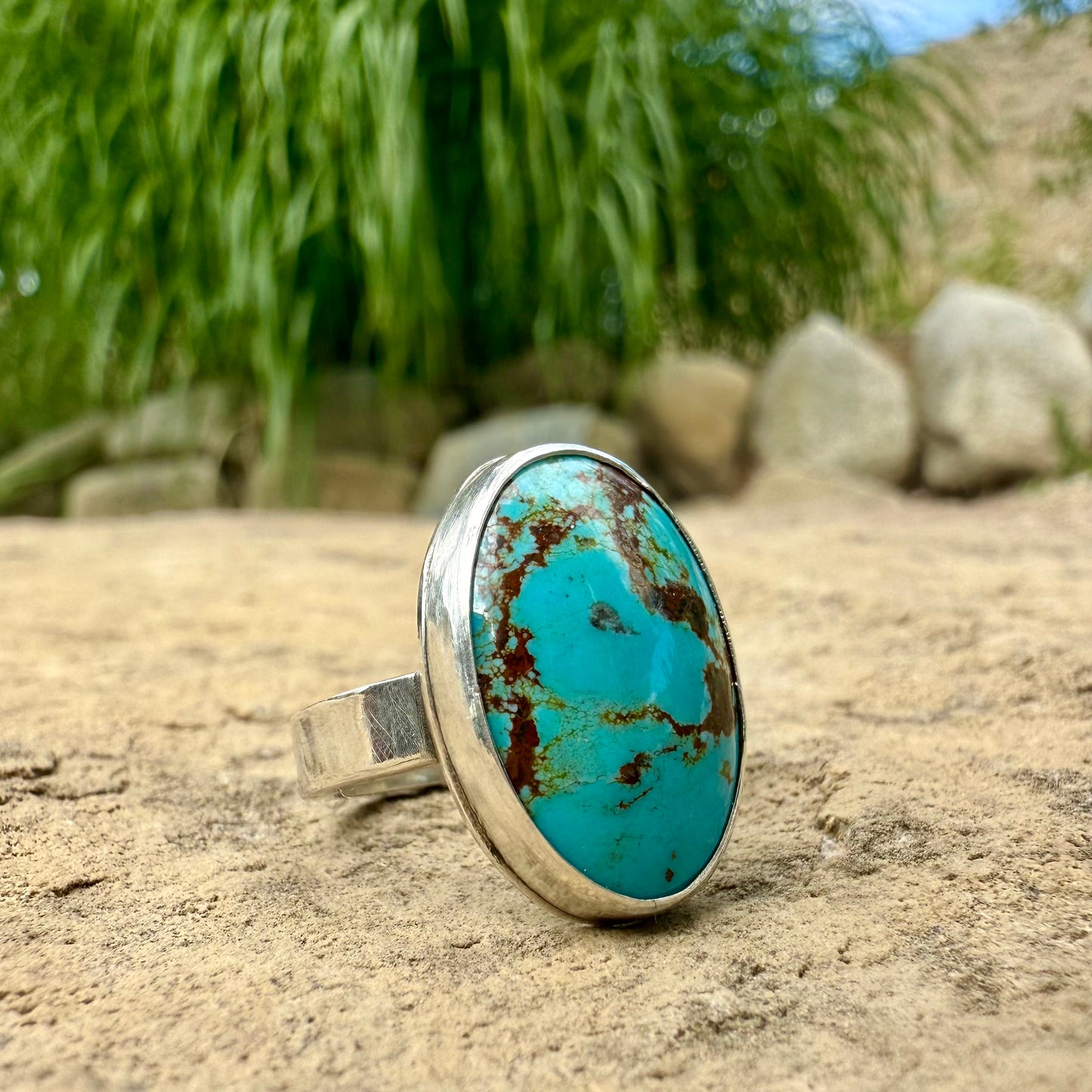 #8 Turquoise statement ring size 6