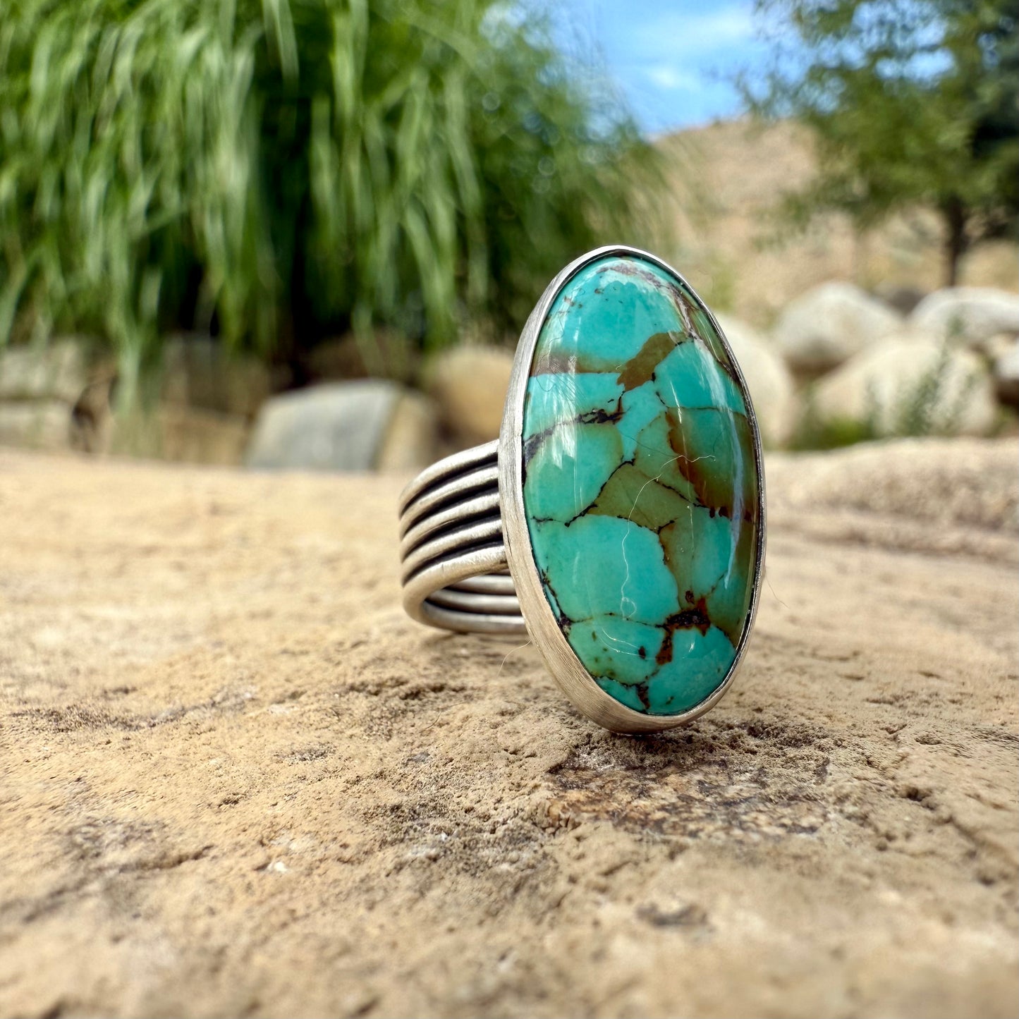 Hubei Turquoise Statement Ring size 7.5