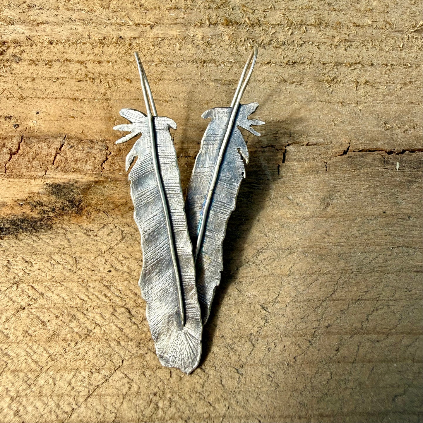 Red Tailed Hawk Feather earrings