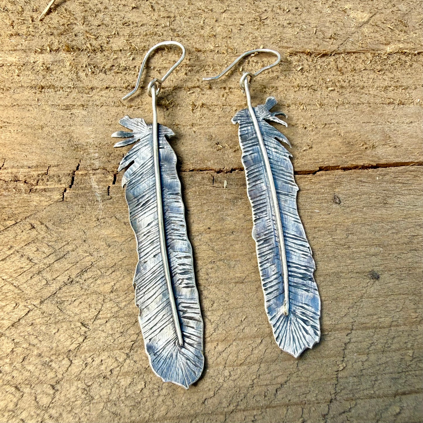 Red Tailed Hawk Feather earrings