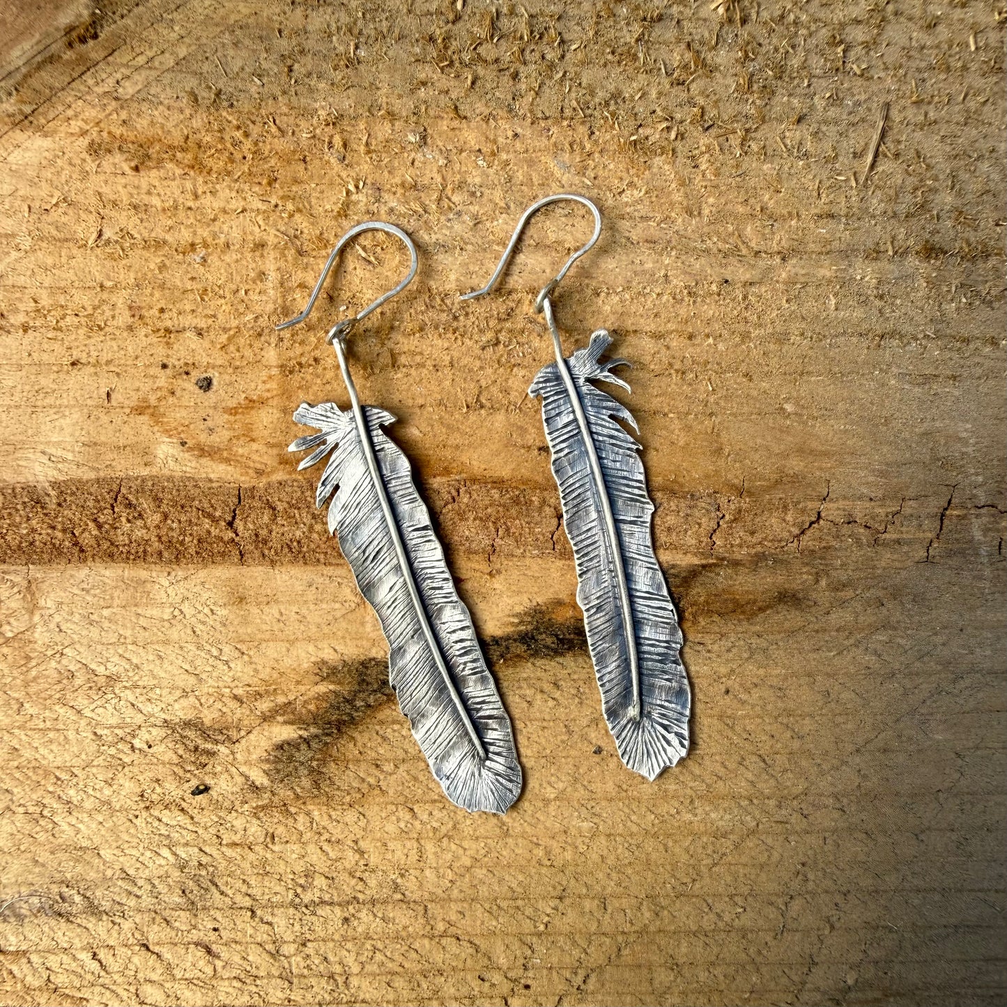 Red Tailed Hawk Feather earrings