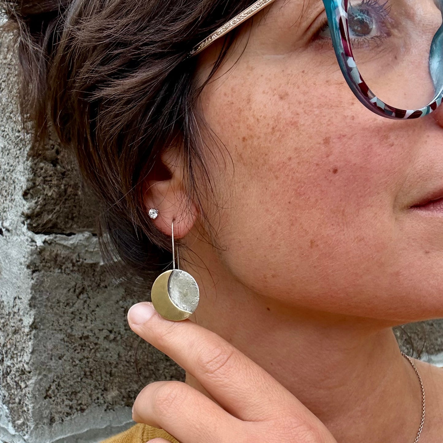 Crescent Moon Drop Earrings