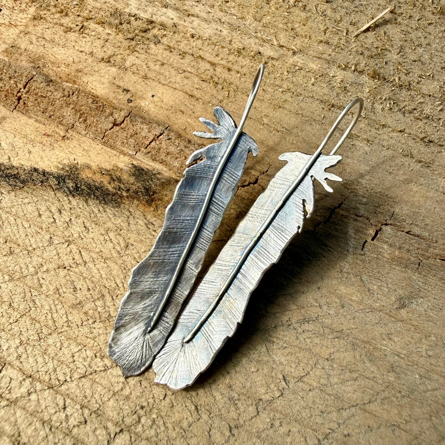 Red Tailed Hawk Feather earrings