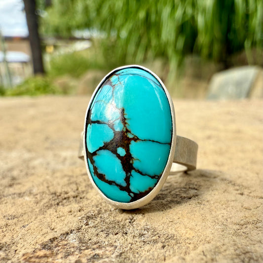 Blue Spiderweb Qingu Ring size 5.75