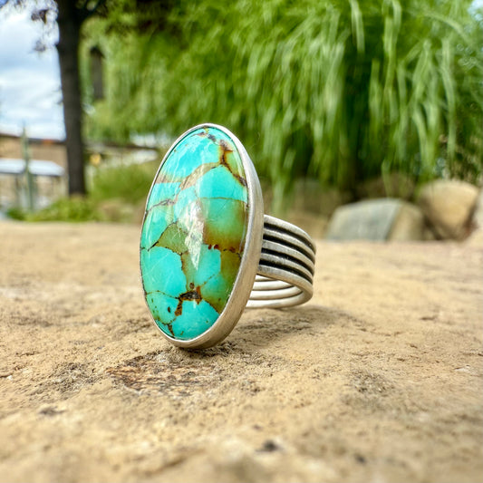 Hubei Turquoise Statement Ring size 7.5