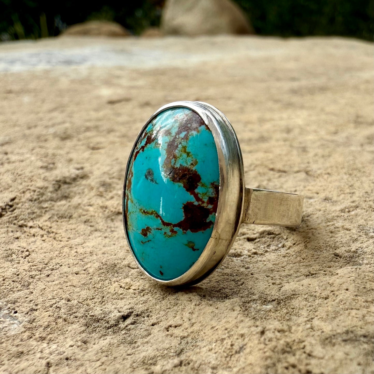 #8 Turquoise statement ring size 6