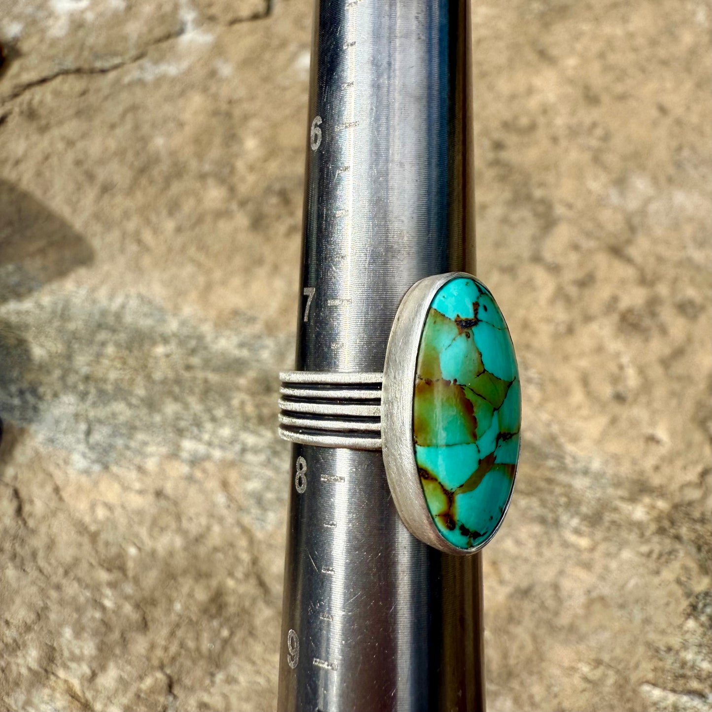 Hubei Turquoise Statement Ring size 7.5