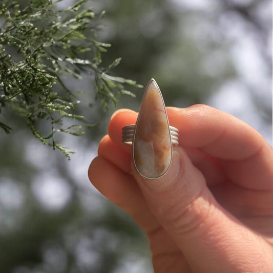 Petrified Wood Statement Ring